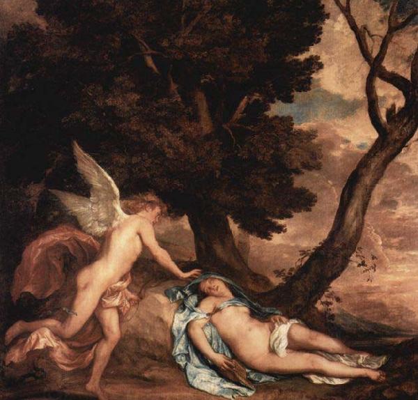 Anthony Van Dyck Amor and Psyche, oil painting picture